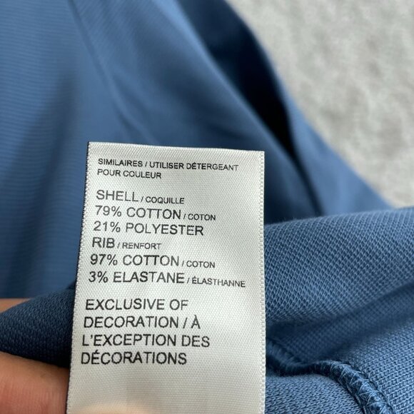 NEW Puma Men's M Blue Crewneck Sweatshirt Cotton Blend Ribbed Textured - Picture 7 of 10